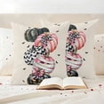 thumbnail image 3 of Halloween Pink Pumpkins Outdoor Waterproof Pillow Covers, Fall Evil Bat Vintage Decorative Square Throw Pillowcase Sofa Cushion Sham for Patio/Couch/Chair, 20"x20" 2 Pack, 3 of 8