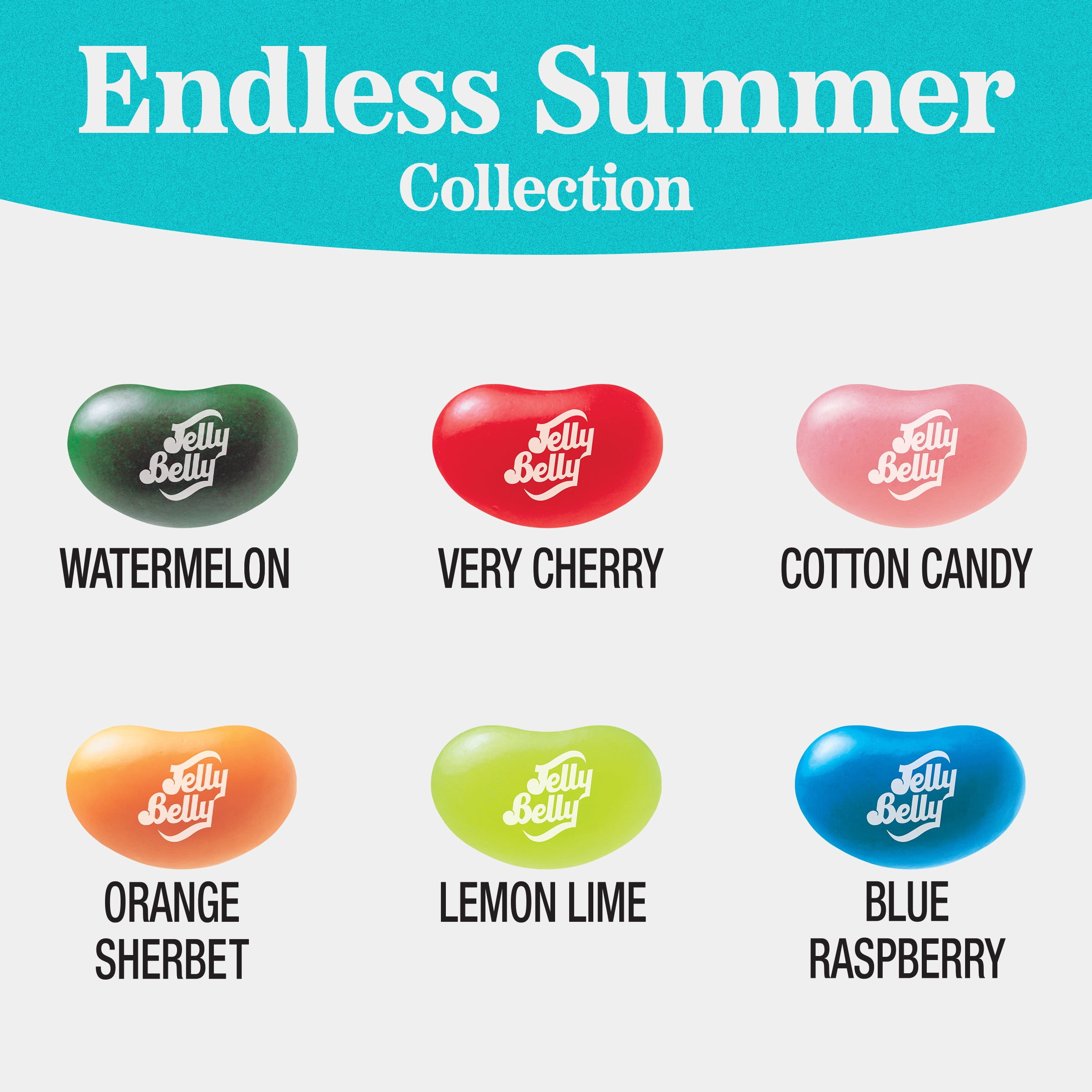 Jelly Belly Endless Summer Jelly Bean Collection - 6 oz Peg Bag, 12-Count Case - Genuine, Official, Straight from the Source