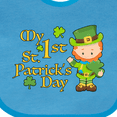 thumbnail image 4 of Inktastic My First St. Patricks Day Leprechaun and Shamrocks Boys or Girls Baby Bib, 4 of 4