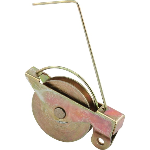 Spring Tension Roller Assembly, 1-1/4 in. Outside Diameter, Concave Edge, Steel Ball Bearing