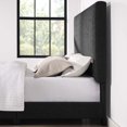 thumbnail image 3 of CoSoTower King Size Charcoal Grey Upholstered Platform Bed, 3 of 9