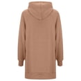 thumbnail image 2 of Wangmeiwg Women's Sweatshirts Women's Casual Solid Color Hoodie Medium Long Loose Split Top for Everyday Comfort and Style Khaki XL, 2 of 5