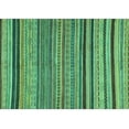 thumbnail image 1 of Ahgly Company Indoor Rectangle Abstract Turquoise Blue Modern Area Rugs, 2' x 5', 1 of 4