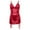 Red, variant on SwiftWear Women's Lace Lingerie Set - V-Neck Corset Bodycon Sleepwear with Tied Waisted Mini Dress & Thong, Elegant Hollow-Out Design Pajamas Set​