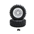 thumbnail image 1 of Llantas de plástico Vogacara 1/10 para coche todoterreno D12 plata, 1 of 6