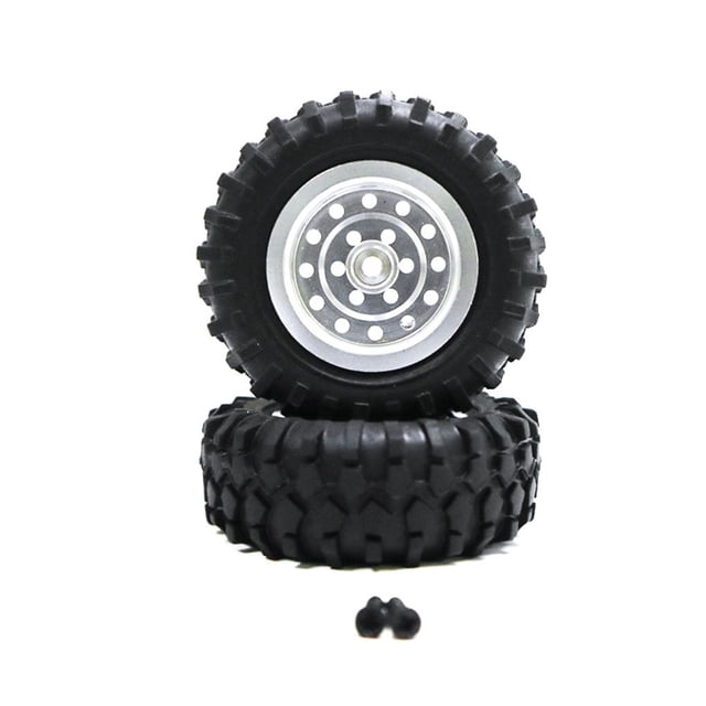 Llantas de plástico Vogacara 1/10 para coche todoterreno D12 plata