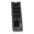 thumbnail image 1 of M.2 Adapter Card, 16Gbps NVME PCI E 3.0 ASM1166 M.2 To Serial ATA3.0 Adapter with Smart Indicator for Optical Drive, 1 of 7