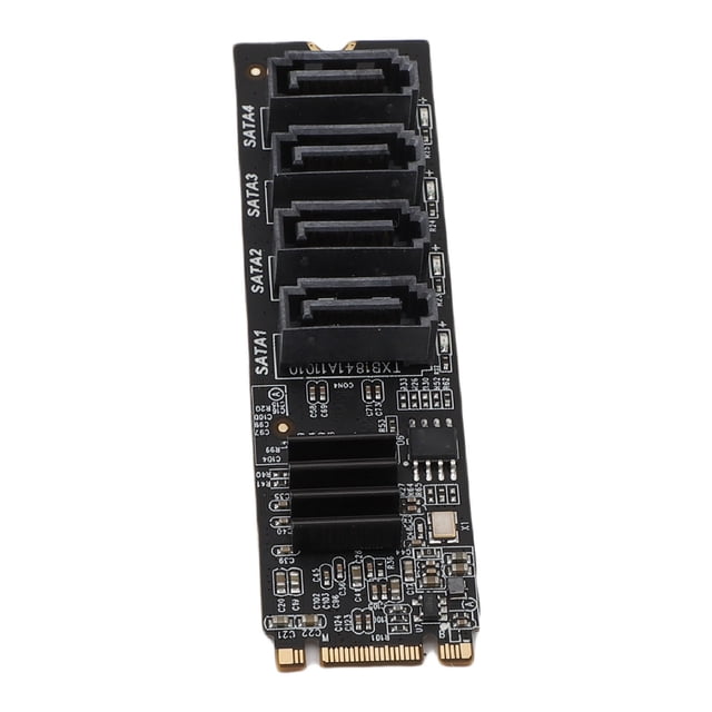 M.2 Adapter Card, 16Gbps NVME PCI E 3.0 ASM1166 M.2 To Serial ATA3.0 Adapter with Smart Indicator for Optical Drive
