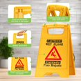 thumbnail image 4 of Caution Wet Floor Sign,Bilingual Double-Sided Safety Warning Signs,A Frame Safety Wet Floor Signs Commercial,Yellow,16.5 Inches (1), 4 of 6