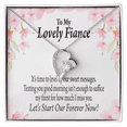 thumbnail image 2 of To My Fiancee Forever is Now Forever Necklace w Message Card, 2 of 8