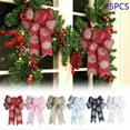 thumbnail image 1 of Colorful Christmas Snowflake Bows for Tree Topper & Gift Wrapping - 6 Festive Colors with Adjustable Hanging Cord, 1 of 6