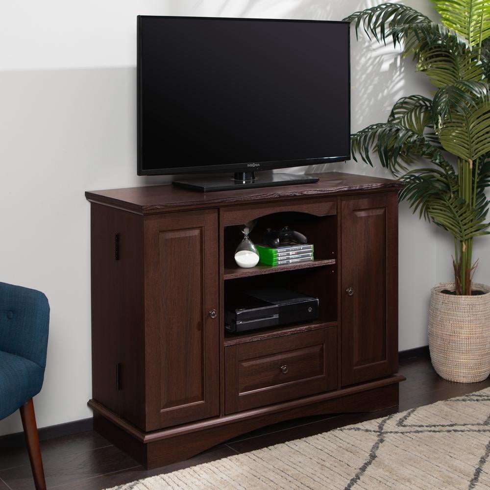 Walker Edison Traditional Tall TV Stand for TVs up to 48" - Espresso