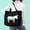 Black, variant on Floral Donkey Canvas Tote Bag Cottagecore Farm Animal Gift