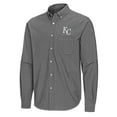 thumbnail image 2 of Men's Antigua Black Kansas City Royals Porter Woven Long Sleeve Button-Down Shirt, 2 of 3