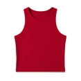 thumbnail image 4 of LWNYDPLSD Girls Casual Basic Tank Top Slim Fit Sleeveless Ribbed Knit Y2k Crop Tank Top for Teens Girl Trendy Dance Sports Tops Cute Clothes, 4 of 4
