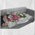thumbnail image 6 of Letter G Soft Flannel Fleece Throw Blanket, Alphabet Letter with Blossoming Gerbera Flower and G Spring Inspired Font, Cozy Plush for Indoor and Outdoor Use, 50" x 70", Pink Green Black, by Ambesonne, 6 of 6