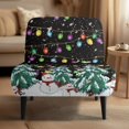 thumbnail image 2 of HELLHERO Christmas Lights Armless Accent Chair Protector, Dustproof Anti Scratch Armless Accent Chair Washable Cover for Hotel Home, 2 of 8