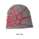thumbnail image 3 of Minnieouse M Gorro unisex de tela de araña Gorros de moda para todos los gorros de gorro de tela de araña Gorros de punto Gorros Sombreros gris rojo, 3 of 6