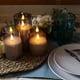 thumbnail image 3 of Velas LED sin llama con cera real, luz blanca cálida parpadeante para decoración de bodas en festivales, LED de ahorro de energía que garantizan un brillo infinito (3 piezas), 3 of 7