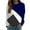 Blue 01, variant on DeHolifer Sweatshirts for Women Color Block Long Sleeve Crewneck Sweatshirts Tops Loose Casual Pullover Tops Yellow L