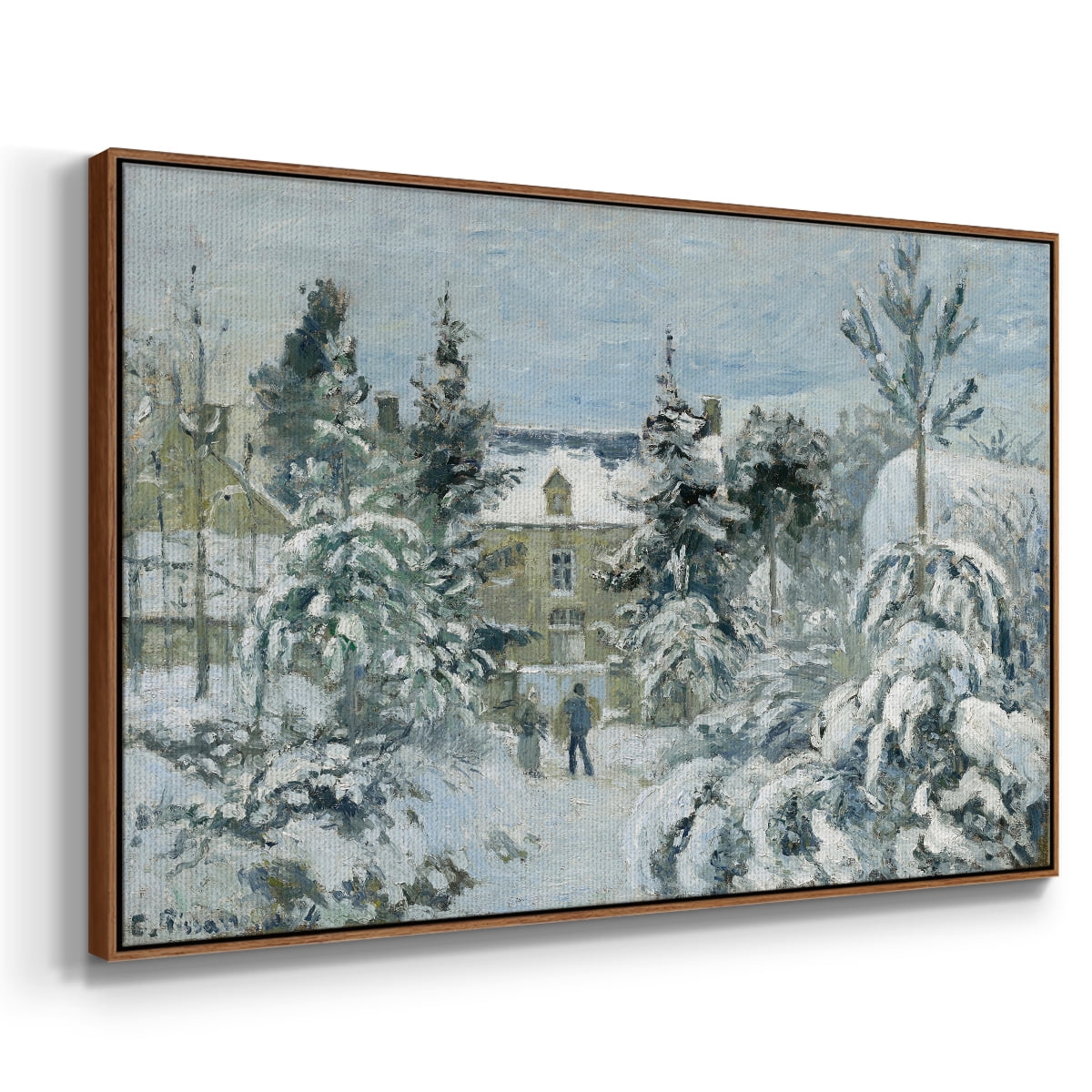 Vintage Landscape-CCXC By Wexford Home Framed in Walnut Wood Gallery Wrapped Canvas 17 in. x 25 in.