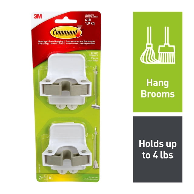 Command™ Broom Gripper 17007-HW2EF, Indoor