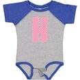 thumbnail image 3 of Inktastic Pink and White Polka Dots Letter H Boys or Girls Baby Bodysuit, 3 of 5
