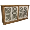 thumbnail image 2 of Wheatstone Solid Wood 4 Door Sideboard with Glass Inserts in Natural, 2 of 4