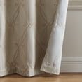 thumbnail image 3 of Elrene Home Fashions Palmetto Lattice Embroidered Blackout Window Curtain Panel, Set of 2, Natural, 37" x 84", 3 of 4