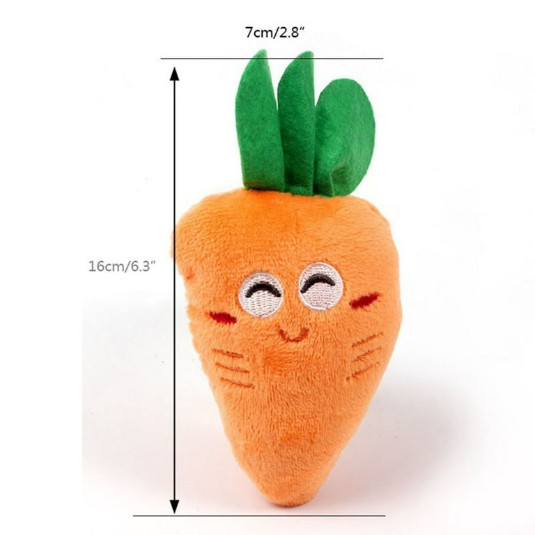 ShengShi 2Pcs Cute Plush Carrot Dog Toys Plush Squeaky Toy for Puppy Dog  Cat Smiling Carrot Chew Outdoor Play Dogs Interactive Toy