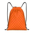 thumbnail image 1 of Xecao Orange Scales Pattern Sports Drawstring Backpack - String Swim Gym Bag with Wet Proof Pocket for Women&Men-Small, 1 of 6