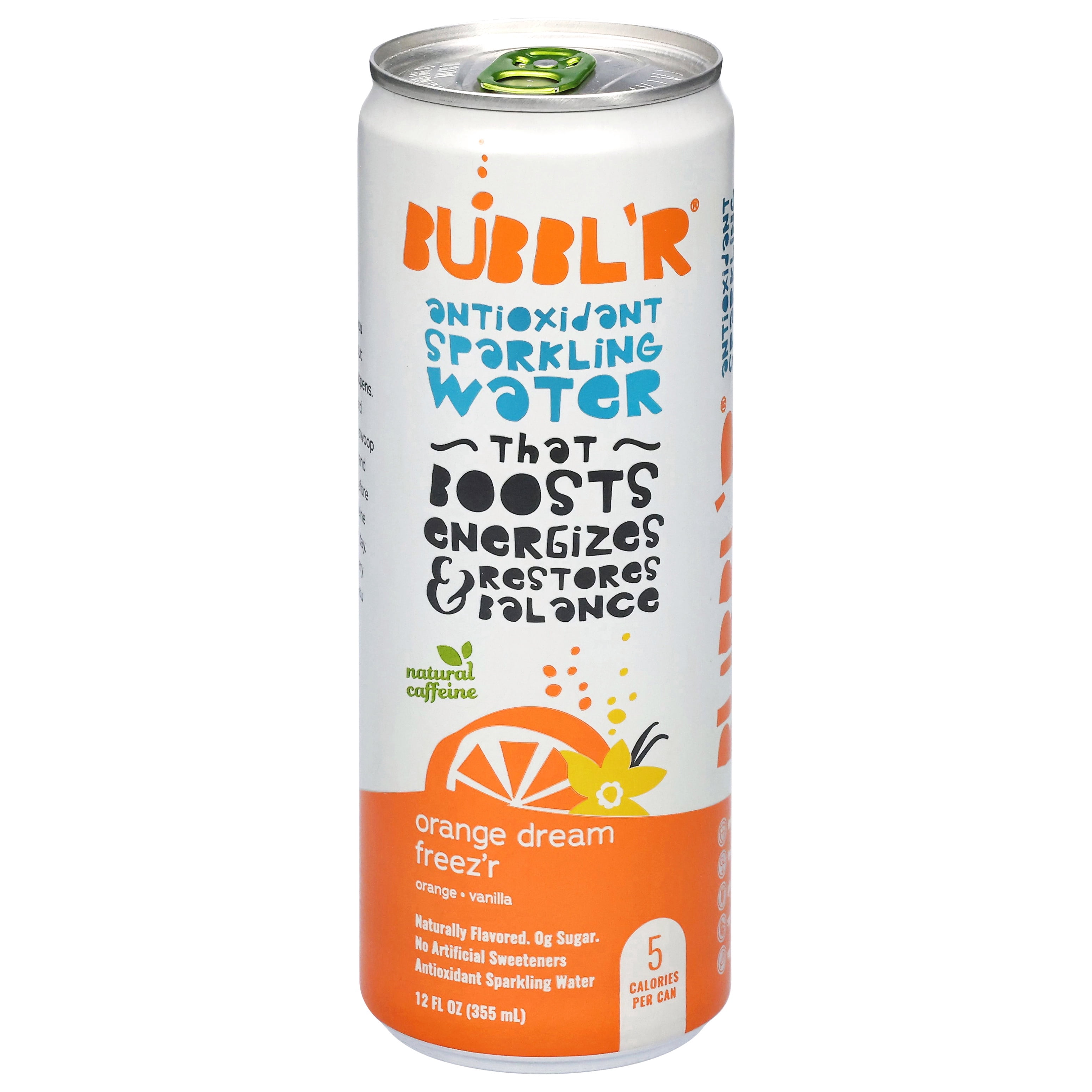 BUBBL'R Antioxidant Sparkling Water Orange Dream Freez'r 12 fl oz, 6 Pack Cans