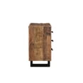 thumbnail image 5 of Taran Designs Cedric 3-drawer Solid Wood Nightstand in Dark Brown/Black, 5 of 6