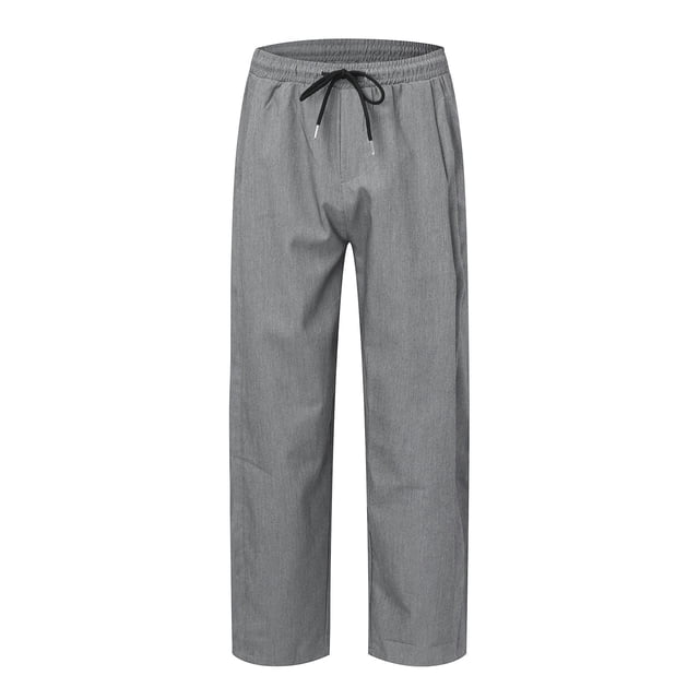 Pantalon Rétro Ample Harlan pour Hommes - Décontracté, Bord de Mer, Polyester, Couleur Unie