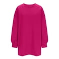 thumbnail image 3 of aidice Womens Shirts Casual Crewneck Long Sleeve Loose Shirts Drop Shoulder Fall Oversize Pullover Tops, 3 of 5