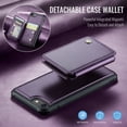 thumbnail image 5 of TECH CIRCLE for iPhone SE (3rd/2nd Gen) Case 2022/2020, iPhone 8/7 Case 4.7", PU Leather Lightweight Case with Removable Magnetic Wallet with Stand Function, RFID Blocking Credit Card Slots, Purple, 5 of 9