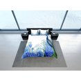 thumbnail image 4 of Ropa de cama blanca azul pavo real decoración estética juego de cama completo, funda nórdica de lujo, 4 of 4
