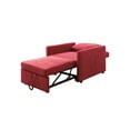 thumbnail image 3 of DOMETOUR Futon Chair Bed Convertible Sleeper Sofa, 3-in-1 Pull Out Sleeper Chair Beds Sofa Bed, Armchair Bed Sleeper for Living Room, Office, Apartment (Red Lint), 3 of 5