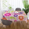 thumbnail image 6 of Floral Daisy Pattern Rectangle Tablecloth, Dust Proof Anti Wrinkle Wipeable Table Cloth Tabletop for of Dinner Kitchen Wedding Holiday Party 60"x120" Home Decor, 6 of 7