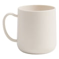thumbnail image 3 of Plastic Mug Drinking Cup with handle, Reusable Drinking Mug, Kitchen Plastic Water Cup, Minimalist Neutral Tone Coffee Mug, Unbreakable Cup for Bathroom, Kitchen, Vanity Counter 3.62×3.15 in,White, 3 of 5