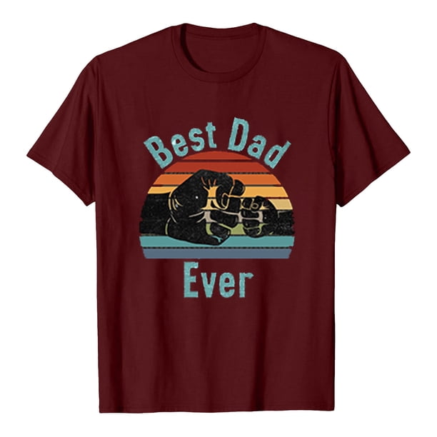Puntoco Camiseta del día del padre Camiseta de manga corta con estampado de letras de verano para hombre y mujer Regalo para el padre Puntoco Puntoco-199