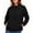Black, variant on Hueoook Zip Up Hoodies for Women Pullover Sweatshirts Zippered Long Sleeve Windbreaker with Pockets Gray XL