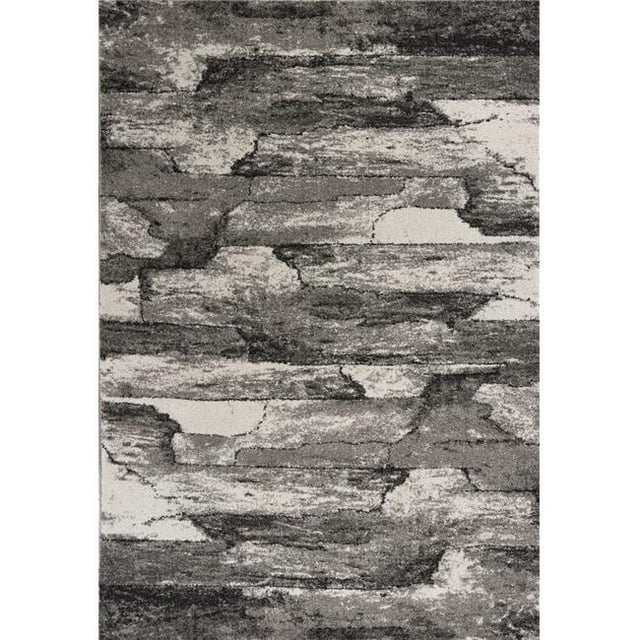 HomeRoots 352698 Tapis en Polypropylène Gris 5 Pi. 3 Po. x 7 Pi. 7 Po.