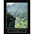 thumbnail image 2 of Frontline 12x14 Gold Ornate Wood Framed with Double Matting Museum Art Print Titled - Risk - Parachuter, 2 of 4