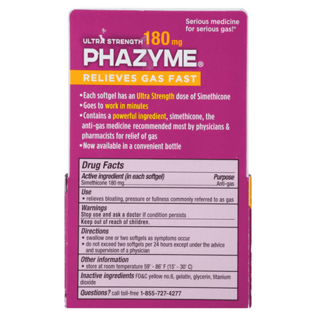 Phazyme Ultra Strength Softgel 180 mg 48 ea (Pack of 3)