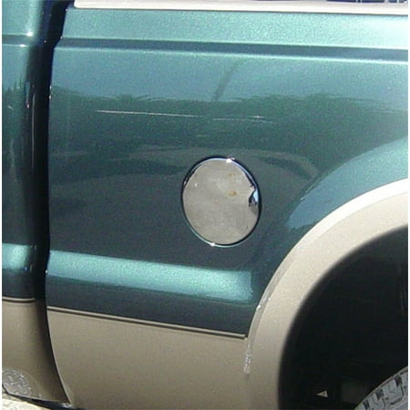 All Sales 6047L Fuel Door Cover; Brushed; Locking; 6 1/2 in. Ring O.D. 4 1/2 in. Door O.D.;