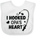thumbnail image 3 of Inktastic I Hooked Opa's Heart with Fishing Rod Boys or Girls Baby Bib, 3 of 4