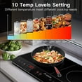 thumbnail image 2 of Aobosi Double Induction Cooktop Burner with 240 Mins Timer, 1800w 2 Induction Burner with 20 Temperature 9 Power Settings, Portable Dual Induction Cooker Cooktop with Touch Sensor Control & Child, 2 of 8