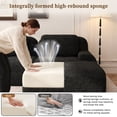 thumbnail image 6 of IDEALSOUL Sectional Sofa, 118" L-Shaped Modular Cloud Couch, Unique Chenille Fabric Couches and Sofas, Compression Sofa No Assembly Required(Black), 6 of 13