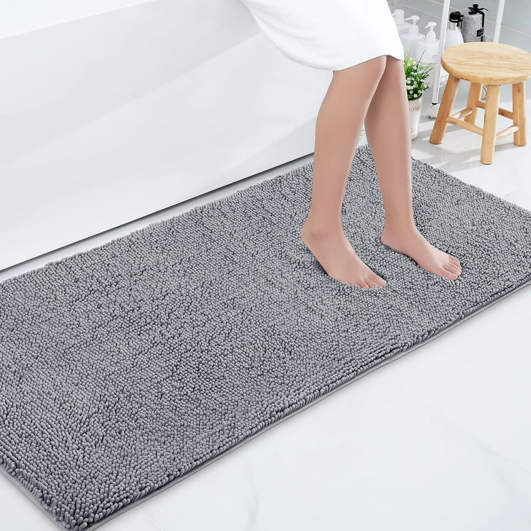 smiry Smiry Luxury chenille Bath Rug, Extra Soft and Absorbent